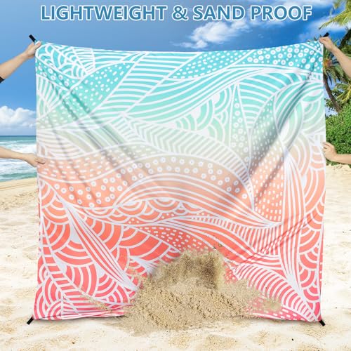 AISPARKY Beach Blanket Waterproof Sandproof Lightweight Durable Compact Sand Free Beach Mat for Beach Festival Travel Camp...