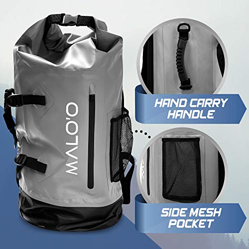 Malo'o 45L Waterproof Heavy Duty Backpack Dry Bags for Kayaking, Camping, Fishing, Hiking Daypack - Beach Accessories, Boa...