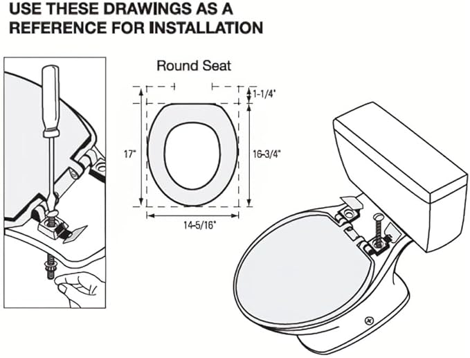 K-4636-RL-0 Elongated Toilet Seat Replacement for kohler 4636-RL-0 Elongated Bowl Toilet Seat Slow-Close, Soft Close toilet Seat and Lid, White