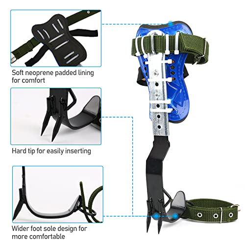 TWSOUL Climbing Spike, Adjustable Tree Climbing Step Gear with Extra Multi-Functional Straps for Outdoor Jungle Survival F...