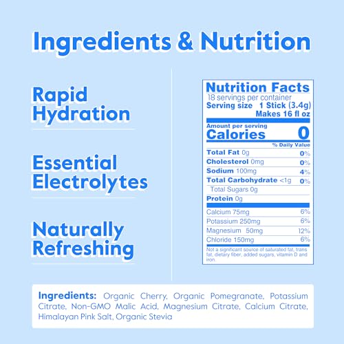 Nectar Hydration Packets - Electrolytes Powder Packets - No Sugar or Calories - Organic Fruit Liquid Daily IV Electrolytes...