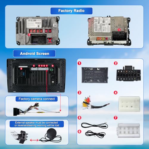 Junsun 2GB+64GB Car Stereo for Dodge Ram 1500 2500 3500 2013-2019, Junsun 9" HD IPS Display, Wireless CarPlay/Android Aut...