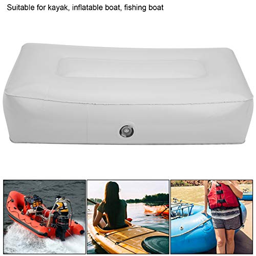 2pcs Kayak Inflatable Seat Cushion Soft PVC Boat Seat Cushion for Kayak Inflatable Boat Fishing Boat Outdoor Projects, Gray