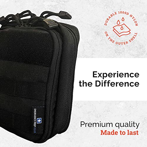 EPG Tactical EDC Organizer, Molle Utility Pouch - First Aid Black Backpack Organizer, Small, Modular Survival Bag