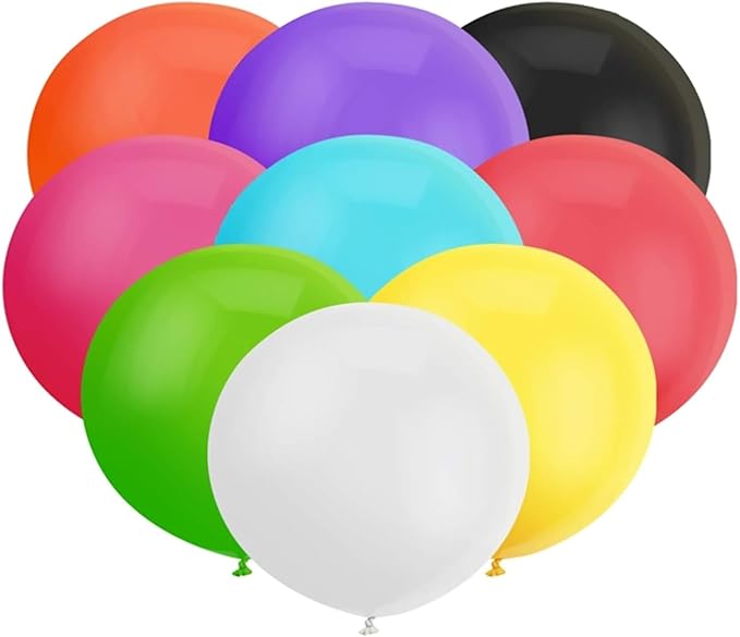 18 Inch Big Balloons Assorted Large Latex Balloons Giant Heavy Duty Balloon for Christmas Birthday Wedding Baby Shower Dec...