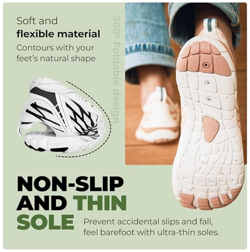 Hike Footwear HF Breathable Wide Toe Barefoot Shoes, Men Women, Non - Slip, Minimalist Athletic Footwear, Walking, Runnin...
