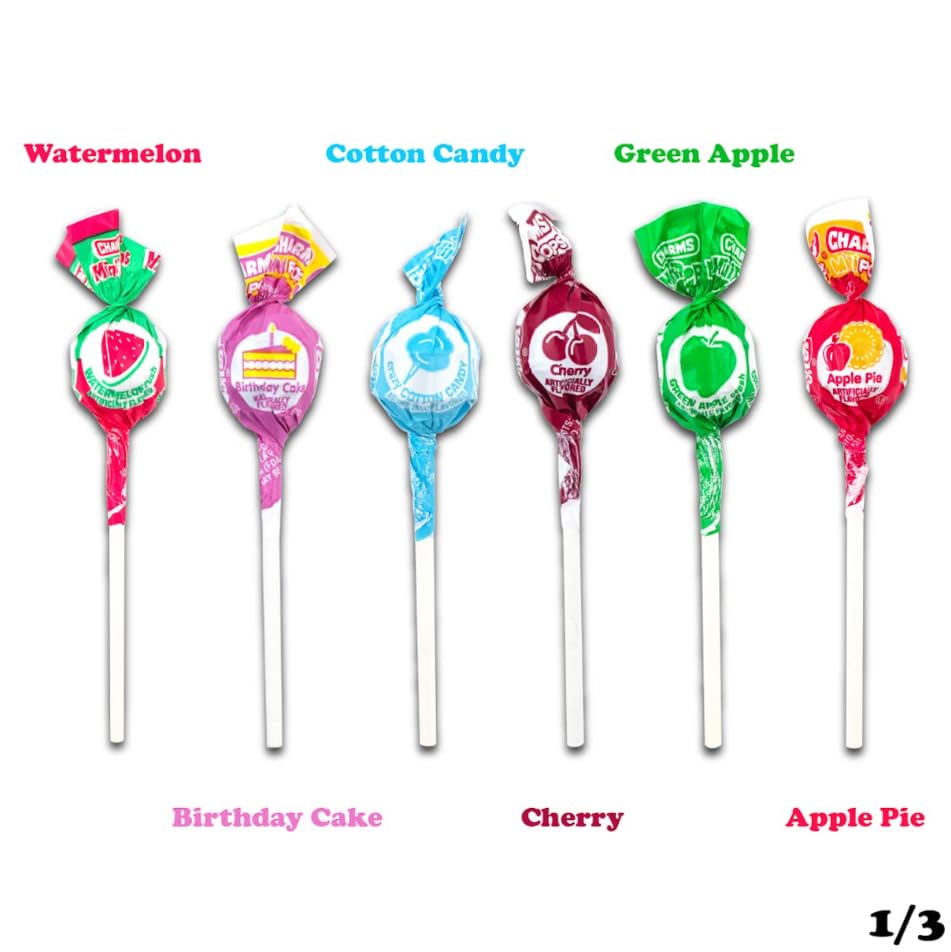 Tootsie Roll Charms Mini Pops - 4.5 lb Bag of Individually Wrapped Fruity Hard Candy Lollipops in 18 Fun Flavors - Peanut and Gluten Free, 400 Count, Packaging May Vary