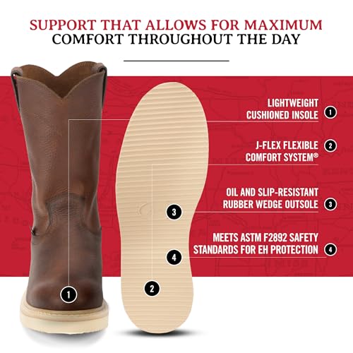 Justin Men's Axe 10" Wedge Round Toe Work Boot