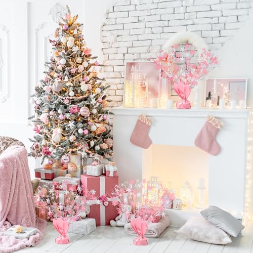 Ceenna 6 Pcs Winter Wonderland Decoration Snowflake Table Decorations Winter Metallic Gleam Foil Spray Centerpieces Christ...