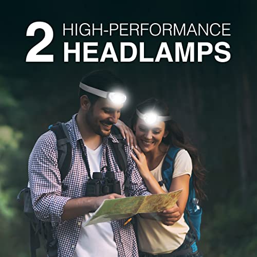 Energizer LED Headlamp PRO (2-Pack), IPX4 Water Resistant Headlamps, High-Performance Head Light for Outdoors, Camping, Ru...