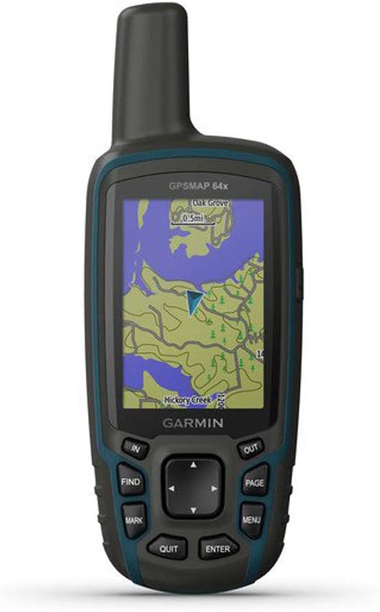 Garmin GPSMAP 64x, Handheld GPS, Preloaded with TopoActive Maps, Black/Navy