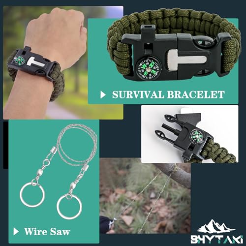 Survival Kits 37 in 1, Gifts for Men Dad Husband Valentine's Day, Emergency Survival Gear and Equipment, Camping Hiking Ou...