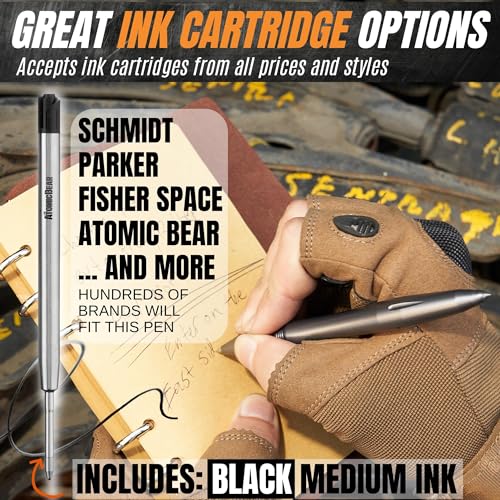 Self Defense Tactical EDC Pen, Car Window Glass Breaker, Emergency & Survival Military Pens For All Weather With 2 Ink car...