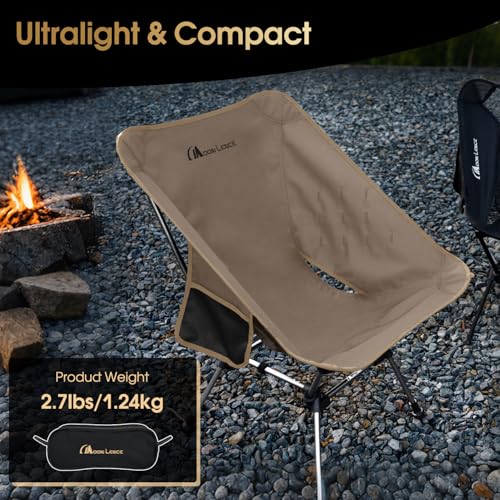 MOON LENCE Portable Camping Chair Plus, Upgraded Comfort & Size, Compact and Lightweight Still, Folding Chair for Backpack...