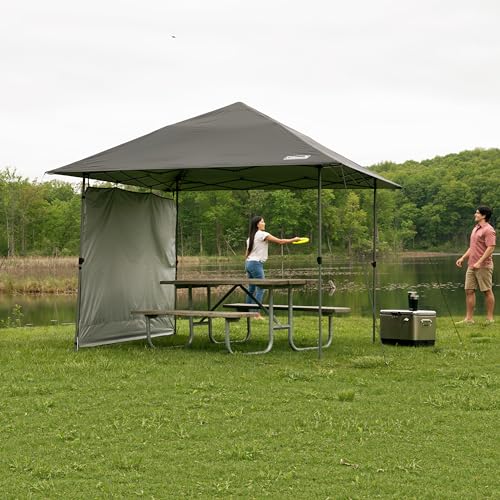 Coleman Oasis Lite Pop-Up Canopy Tent with Side Wall Attachment, Portable Shelter with Easy Setup & Takedown, Wheeled Carr...