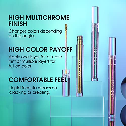 Jolilab Metallic Liquid Chameleon Eyeshadow, Multi-Dimensional Eye Looks, Long-lasting Holographic Glitter Multichrome Eye...