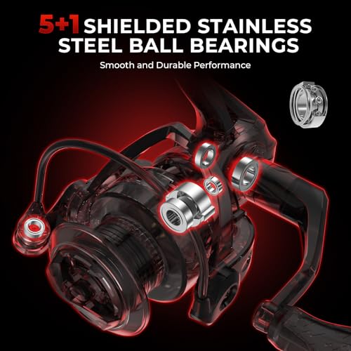 KastKing Royale Legend Fishing Reel - 5.2:1/6.2:1 Gear Ratio Spinning Reel, Up to 22 Lbs of Carbon Drag, 5+1/7+1 Stainless...