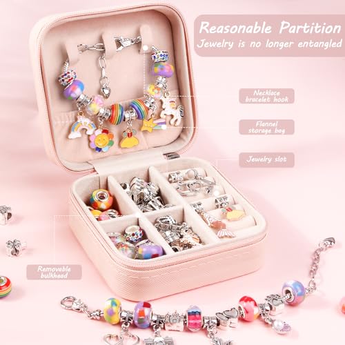 UFU Charm Bracelet Making Kit, Jewelry Making Kit Craft Gift for Girls 5 6 7 8-12, A Sweet Birthday Gift to Inspire Imagin...