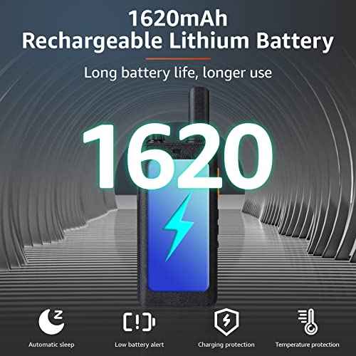Retevis RT22P,New Version of RT22(2.0),Rechargeable Walkie Talkies for Adults,Compact FRS Two-Way Radios,VOX Handsfree,1620mAh Large Battery,USB C Charger,2 Way Radio for Small Store Hotel(4 Pack)