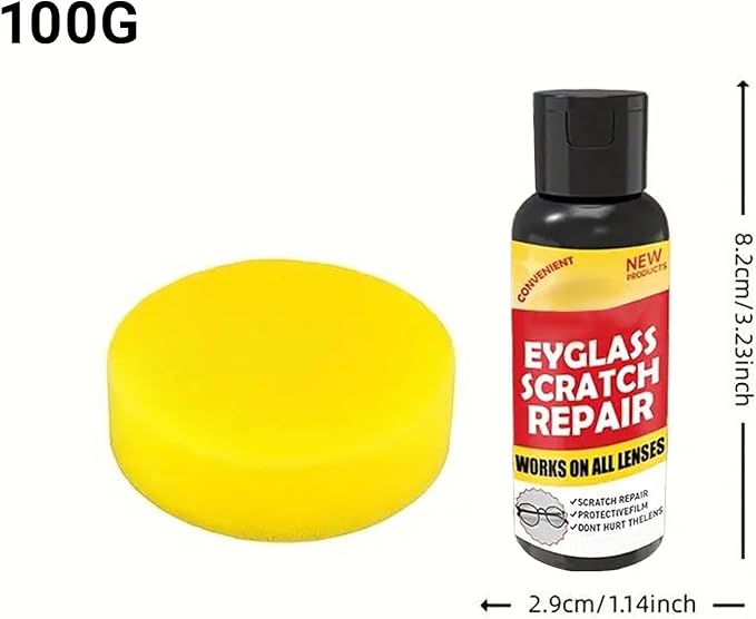 Eyeglass Scratch Remover 100g Glasses Lens Scratch Repair Wax Sunglasses Cleaning Kit
