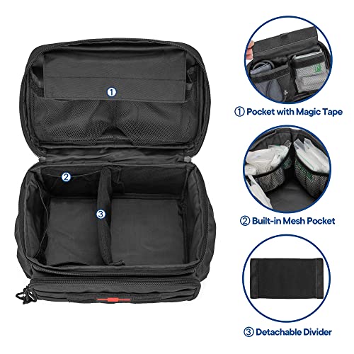 Damero Small Medicine Storage Bag Empty, Emergency Trauma Kit Organizer Bag Family First Aid Box for Hiking, Camping and H...