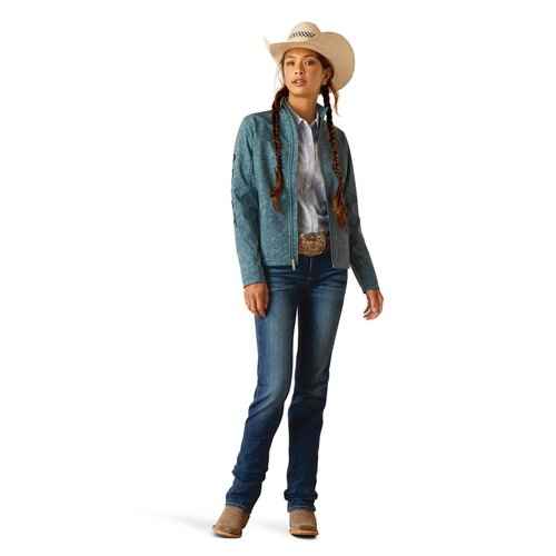 ARIAT Women's New Team Softshell Jacket, Zinc Bridle, X-Small