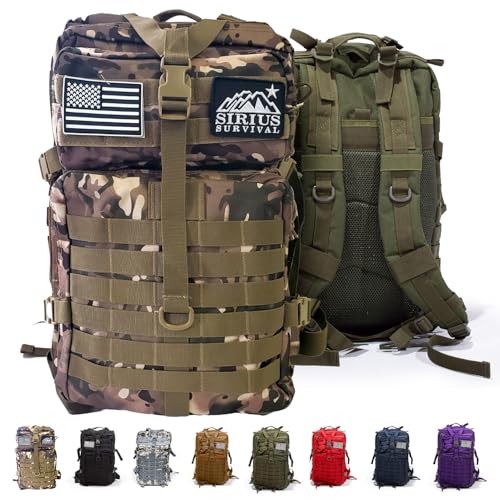 Sirius Survival 50L Expeditionary Tactical Backpack - Large Molle Bag