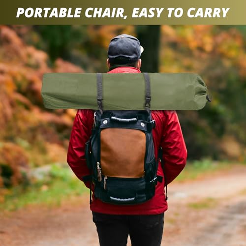 SAILARY 2PCS Folding Outdoor Beach Camp Chair with Cup Holder, Storage Pocket, Waterproof Bag Outdoor Arm Chair, Supports ...