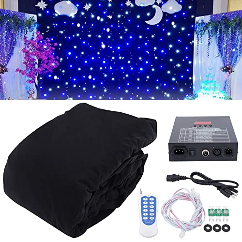 LED Stage Backdrop w/Remote 9.84FT*13.12FT LED Star Light Curtain Backdrops Galaxy Starry Background Props Photography Nig...