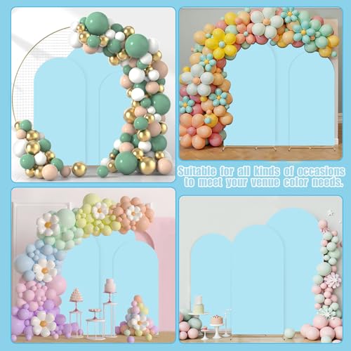 3-Piece Arch Cover for Wedding, Arch Spandex Fitted Covers 6FT 6.6FT 7.2FT Round Top Chiara Wedding Backdrop Covers Compat...
