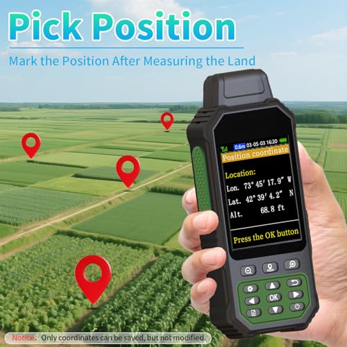 ZL190PLUS Land Surveying Equipment, Handheld GPS for Surveying with 3.2 Inch Color Screen, Multi-GNSS Support, 7 Measuring...