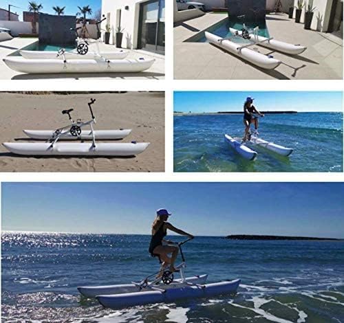 SUP Water Bike, Water Bike Inflatable Kayak Lake Bike Boat, Water Bike with Paddle Board Lake Pedal Bike Boat