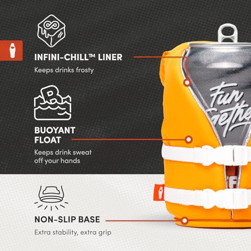 Puffin - The Buoy Life Jacket Bundle Keylime Pie & Apricot - Insulated 12 oz Can Cooler I Beer Bottle & Soda Can Insulato...