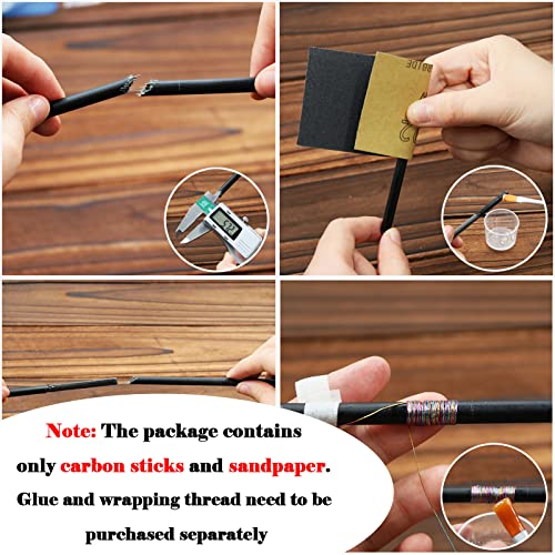 FishTrip Fishing Rod Repair Kit Complete with Epoxy,10pcs Carbon Fiber Sticks Pole Building Kit, AB Glue, Wrapping Thread ...