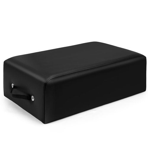 Beeveer Pilates Sitting Box 26 x 15 x 9.5 Inch Pilates Reformer Box Accessories for Women Stamina Strength Balance Flexibility Home Gym Exercise Workout Equipment Supply for All Reformers(Black)