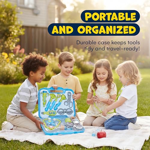 Kidzlane Doctor Kit for Kids - Kids Doctor Playset with Electronic Stethoscope - Kid Doctor Play Set - Pretend Play Doctor...