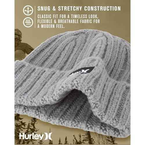 Hurley Men¡¯s Winter Hat ? Eagle Flats Cuffed Beanie