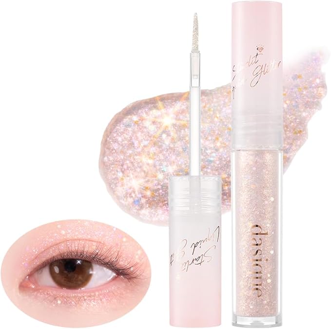 dasique Starlit Jewel Liquid Glitter (04 Rose Quartz) | Twinkle Glitter Shadow | Korean Makeup | Shimmer Eye Make Up | Eye...