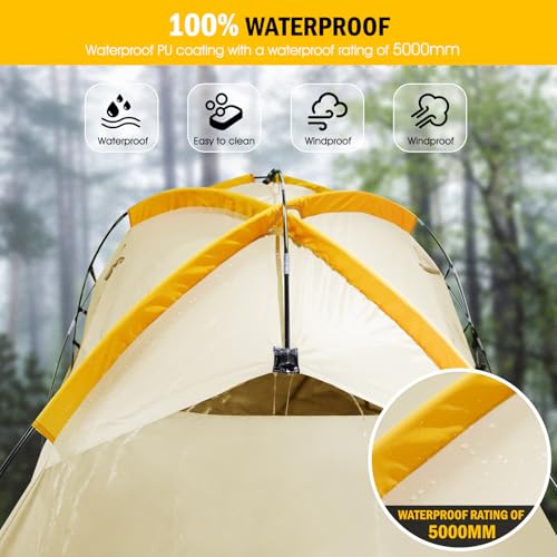 Pickup Truck Tent with Awning Shade,Waterproof PU5000mm Oxford for 5.5-6.3 FT Truck Bed for Camping Travel Outdoor Activit...