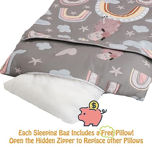 Kids Sleeping Bag, Sleeping Bags for Boys & Girls, Large Kids Sleeping Bag with Pillow, SlumberSoft Slumber Bags, Toddler ...