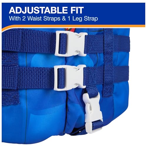 SwimWays DC Swim Trainer Life Jacket, US Coast Guard Approved Life Vest Kids Swim Vest, Pool Floats & Life Jackets for Kid...