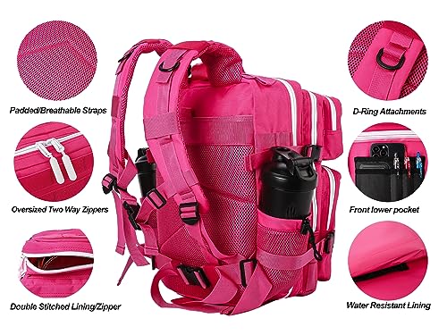 LHI Tactical Military Backpack for Men and Women 25L/35L Army Assault Pack Bag Small Rucksack with Bottle Holder