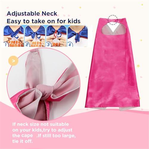 Kids Capes Set and Wristbands Kids Costumes Halloween Christmas Cosplay Dress Up for Boys Girls