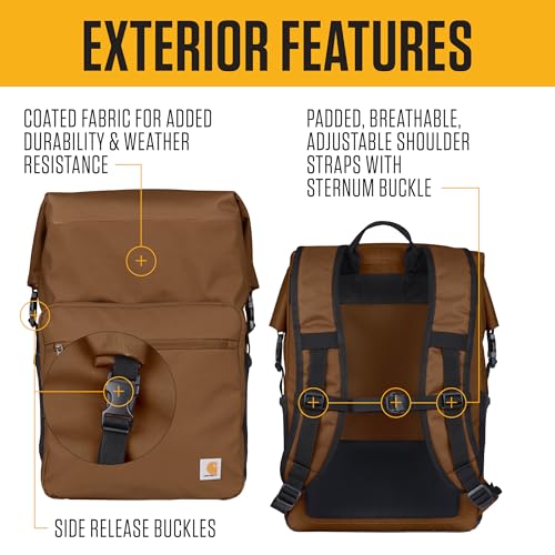 Carhartt Thick Foam Fully Insulated Cold Front Coolers, Premium Ice Retention, Durable Water Resistant Material W/Front Zi...