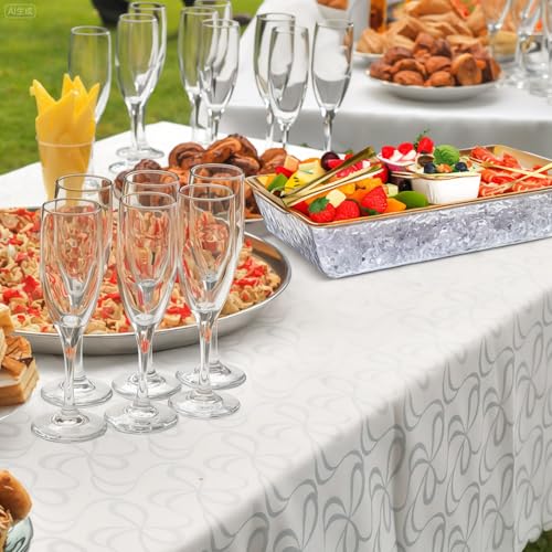 Baderke 1 Set 16" x 9.45" Chilled Serving Tray for Parties with Compartments and Lid Charcuterie Serving Board Ice Rectang...
