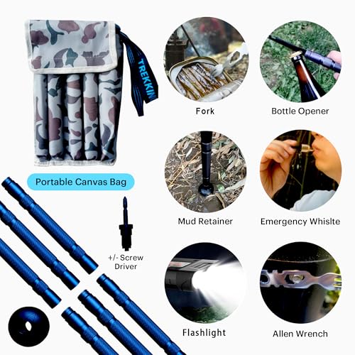 Versatile Trekking Pole with Accessories - Ideal for Hiking with Excellent Foam Grip Lightweight, Durable Tungsten Carbon ...