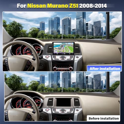4+64G 9" Car Radio Stereo for Nissan Murano Z51 2008-2014 w/GPS 2013 2012 2011 2010 2009 w/carplay w/Android Auto Double D...