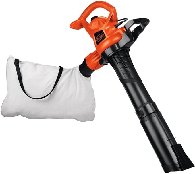 BLACK+DECKER Corded Leaf Blower Leaf Vacuum and Leaf Mulcher 3-in-1, Up to 230 MPH, 12 Amp Handheld Blower and Vacuum Combo (BV3600)