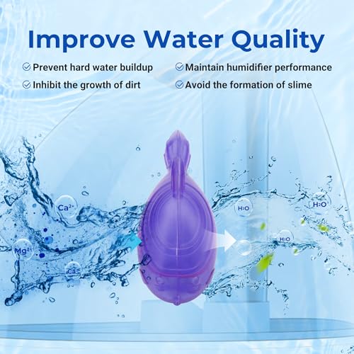 Funmit Humidifier Cleaning Fish, 12 Pack Humidifier Cleaner for Humidifiers and Fish Tanks, Purifies Water, Prevents Hard ...