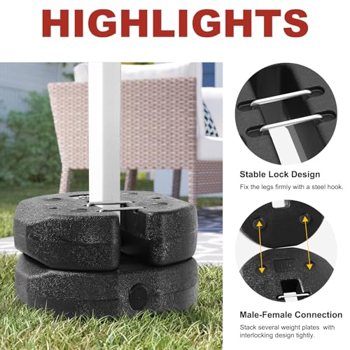 ABCCANOPY Easy Canopy Weights with Lock Design for Wind Resistance, No Sliding, Stably Secure Tents, Canopies, and Umbrell...